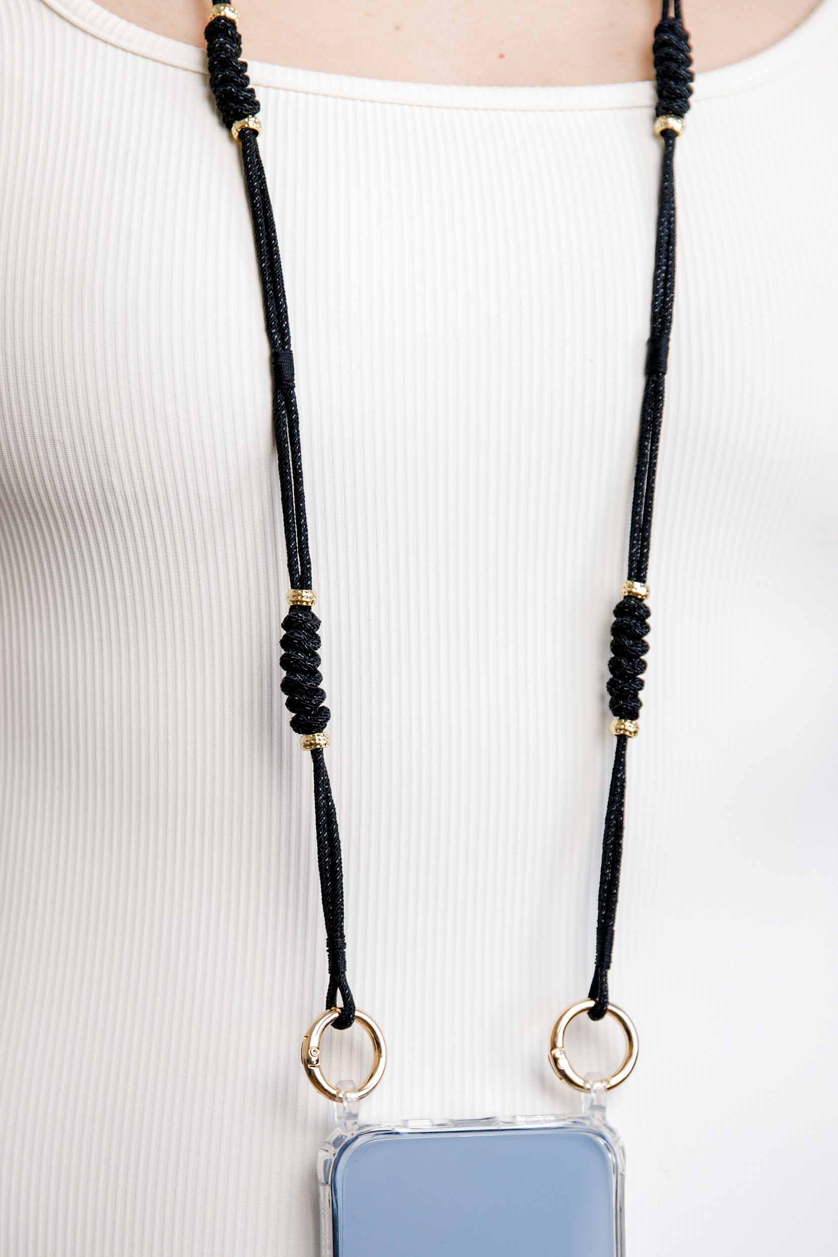 Black Ayarlanabilir Telefon Askısı