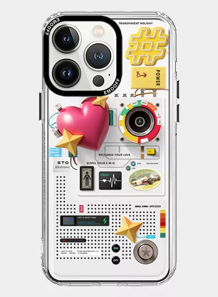 EMO OFF Happy Electrify Serisi iPhone 14 Pro Max 3D Kılıf