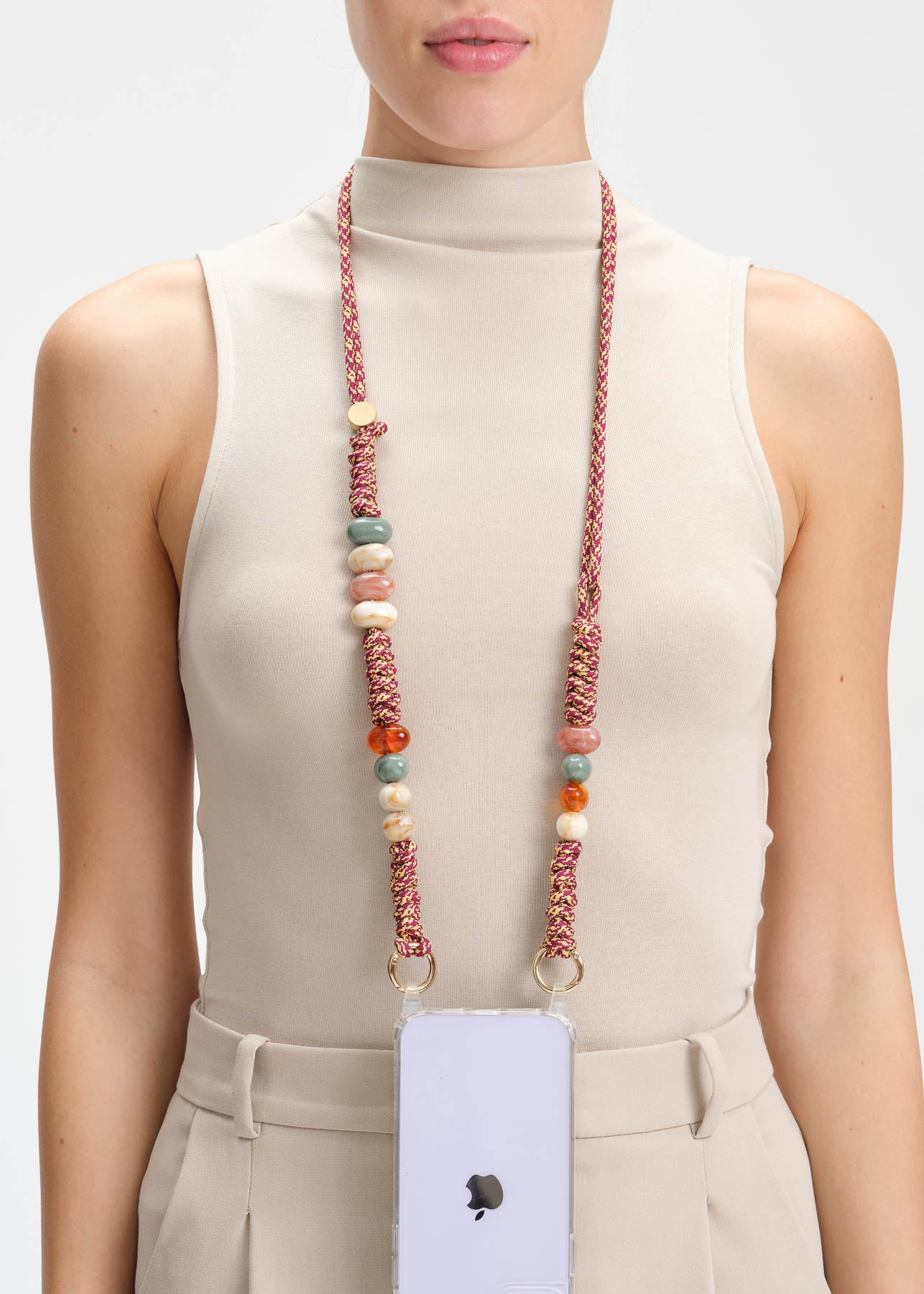 Blush Beads Ayarlanabilir Telefon Askısı