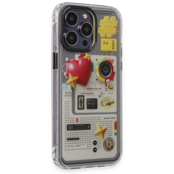 EMO OFF Happy Electrify Serisi iPhone 14 Pro Max 3D Kılıf